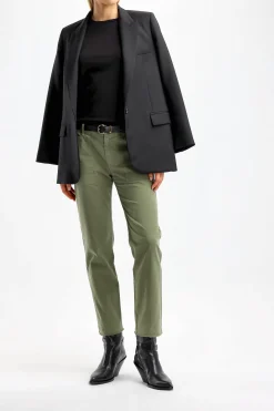 Femme Nili Lotan T-Shirt Lana En Noir De Jais