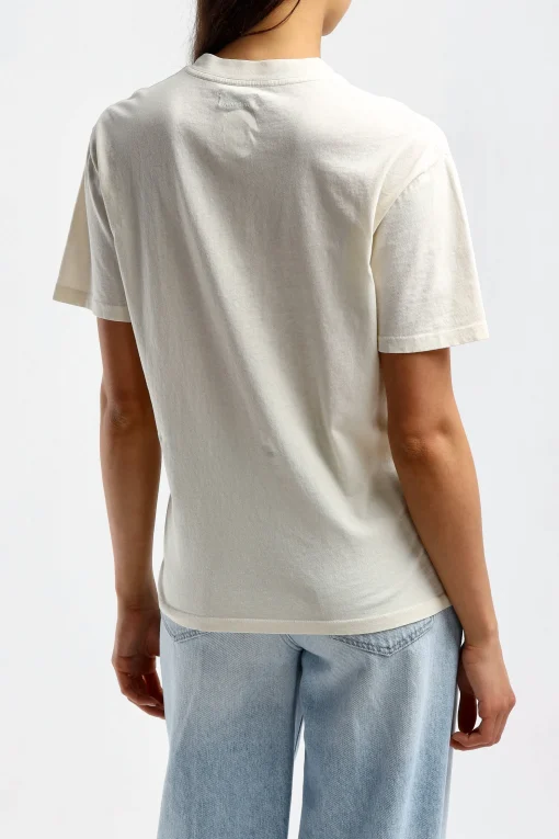Femme Anine Bing T-Shirt Milo En Blanc Casse