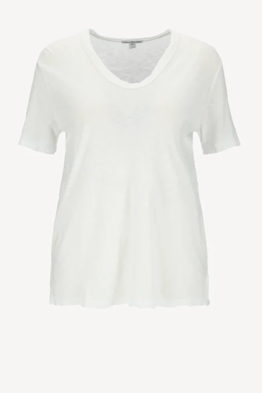 Femme James Perse T-Shirt Slub Soft En Blanc