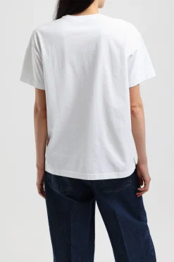 Femme Toteme T-Shirt Straight En Blanc Casse
