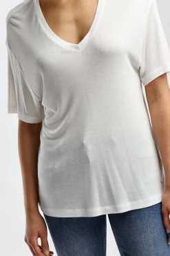 Femme Anine Bing T-Shirt Vale En Blanc
