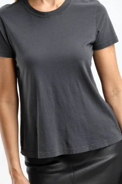 Femme James Perse T-Shirt Vintage Little Boy En Carbone