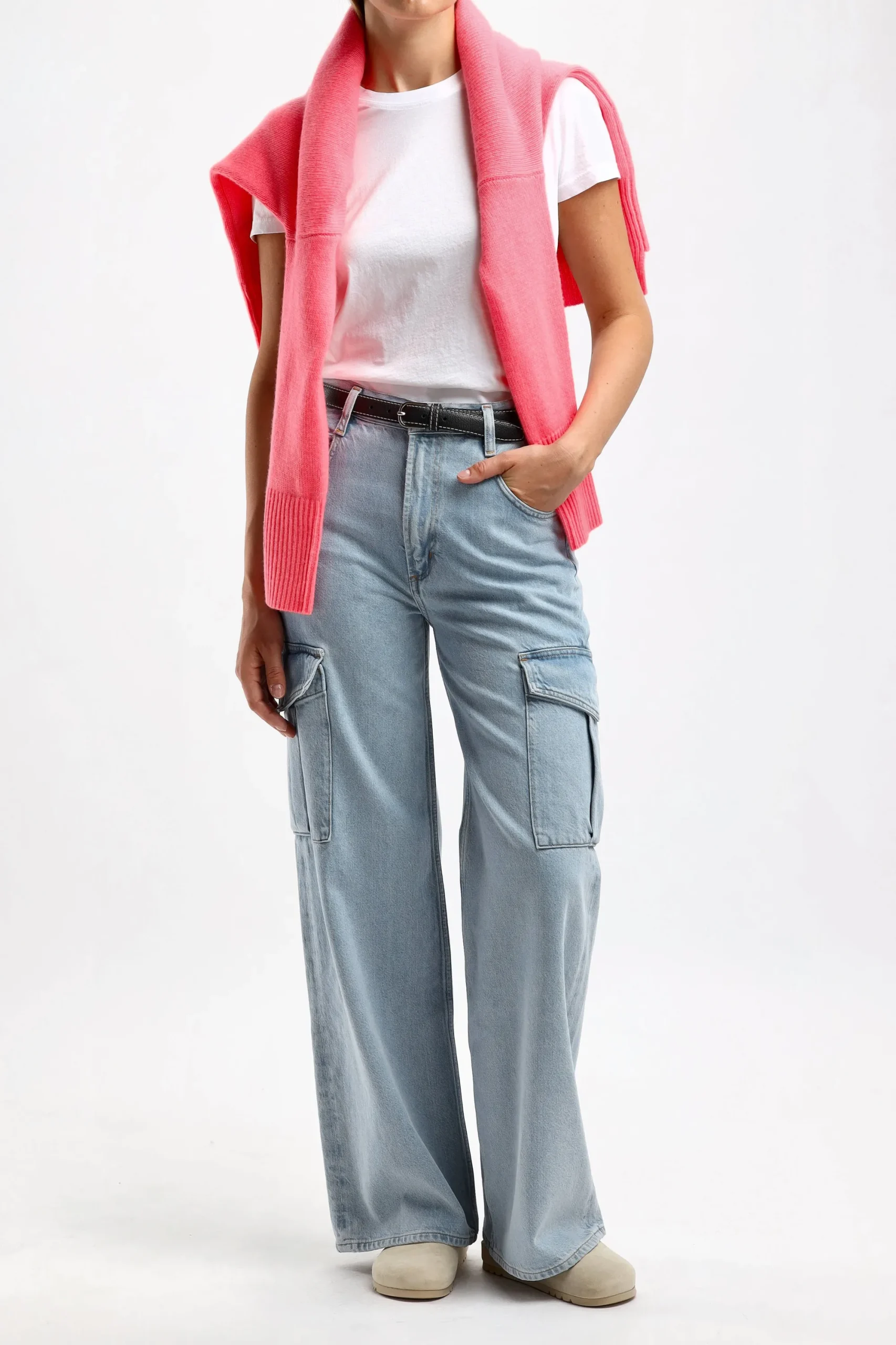 Femme James Perse T-Shirt Vintage Little Boy En Blanc