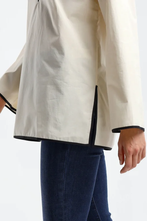 Femme Tory Burch Tunique Poplin En French Cream