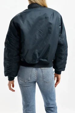 Femme Schott x Anita Hass Veste Airforce 90S 'Heart' En Bleu Marine