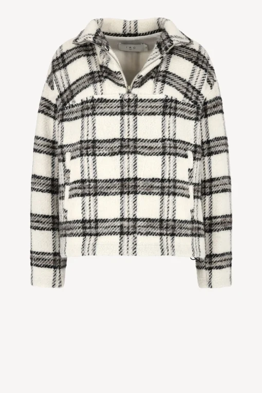 Femme IRO Veste Bika En Ecru/Noir