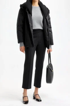 Femme Agnona Veste Caban Glossy En Noir