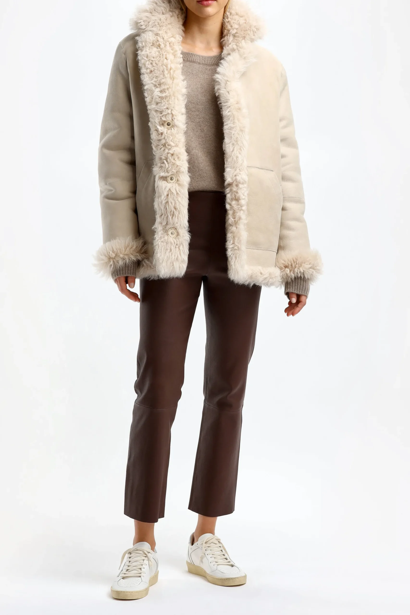 Femme Jadia Veste Cleo Reversible En Blanc Casse