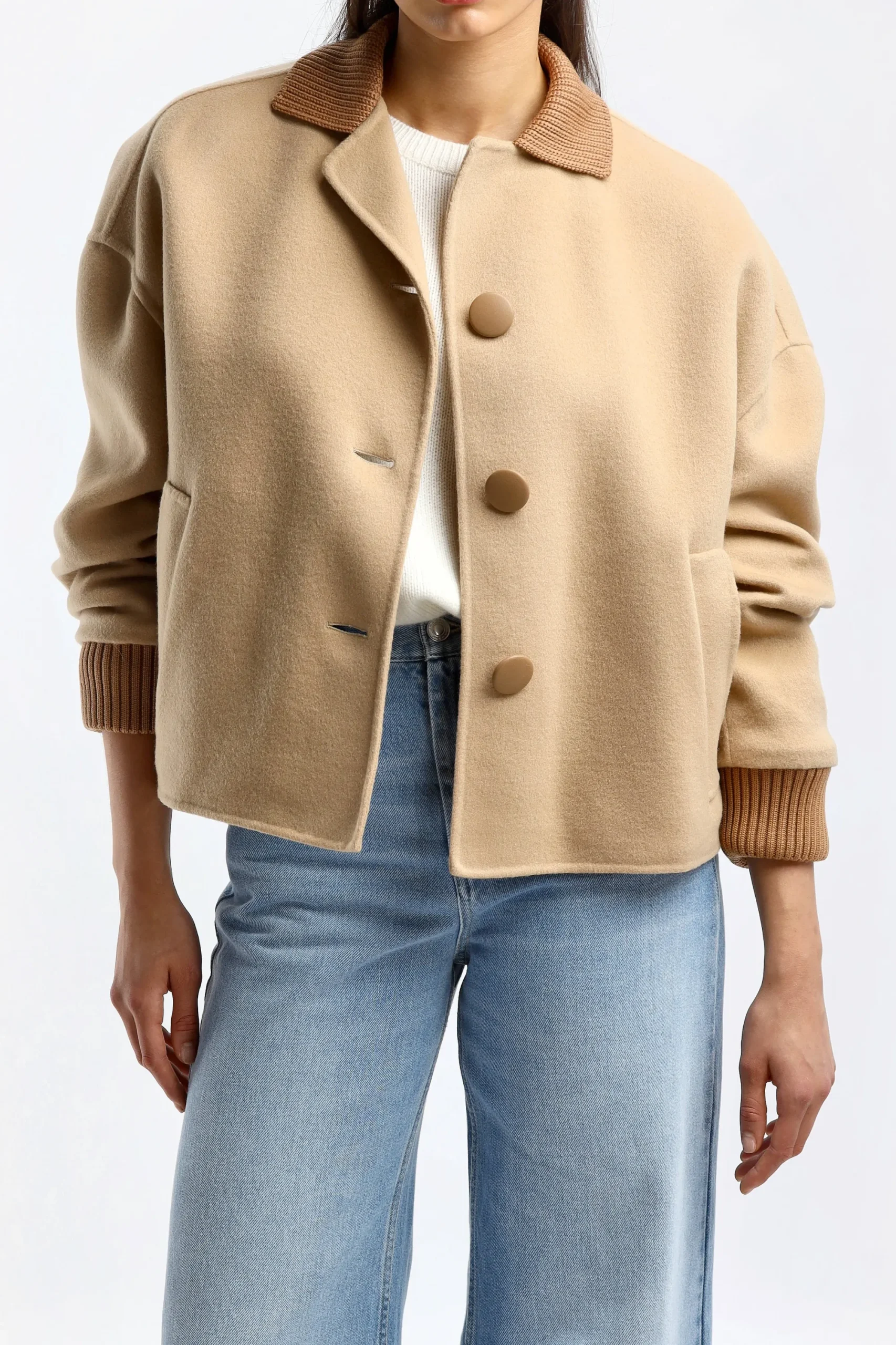 Femme Marni Veste Double Face En Tan