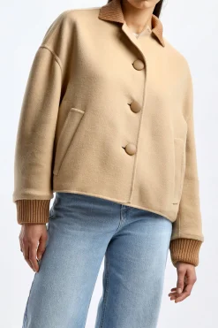 Femme Marni Veste Double Face En Tan