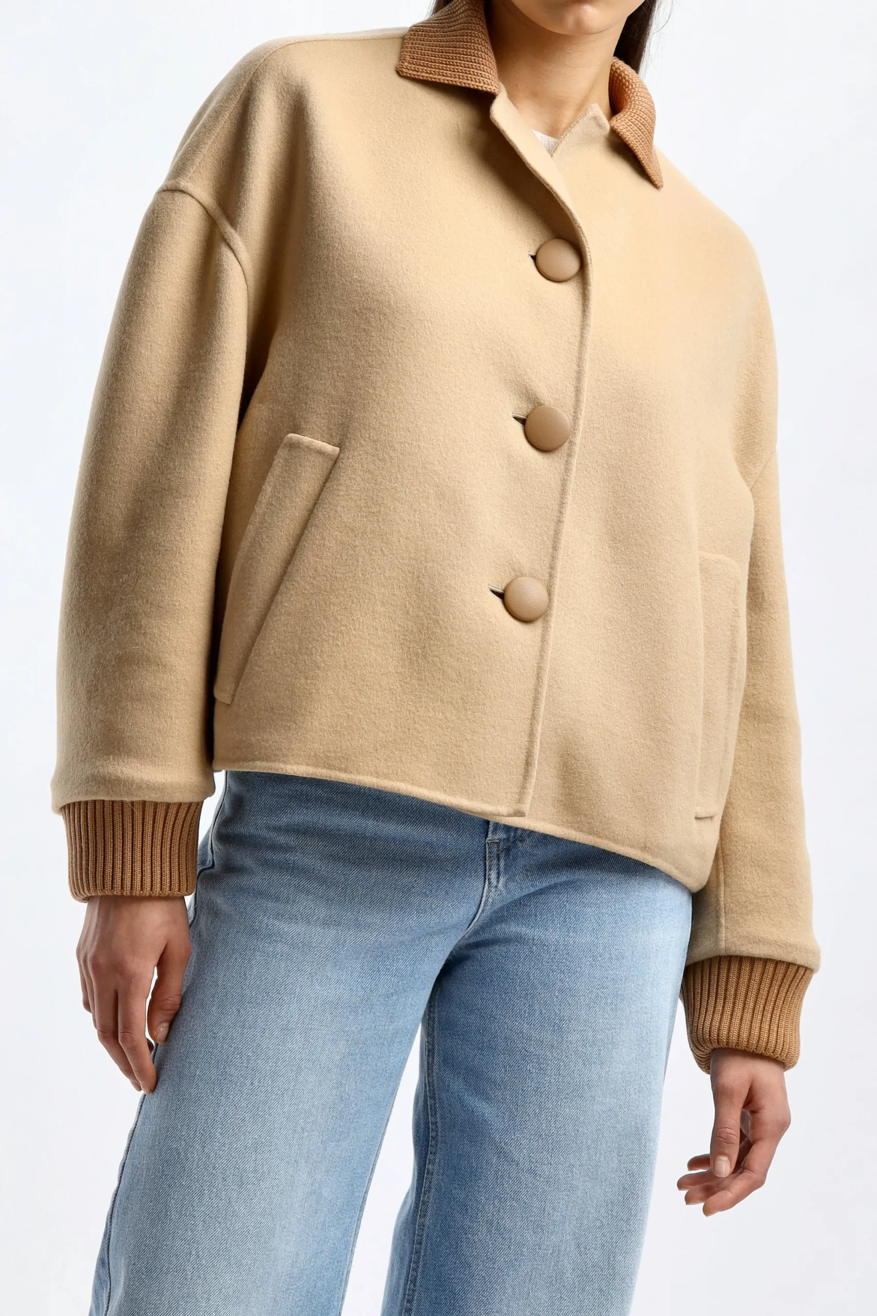 Femme Marni Veste Double Face En Tan