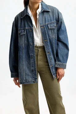 Femme Nili Lotan Veste En Jean Adam En Simon Wash